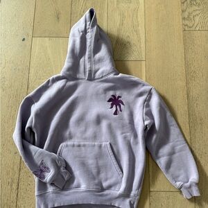 Pink Palm Puff lavender Hoodie and sweatpant sold as a set